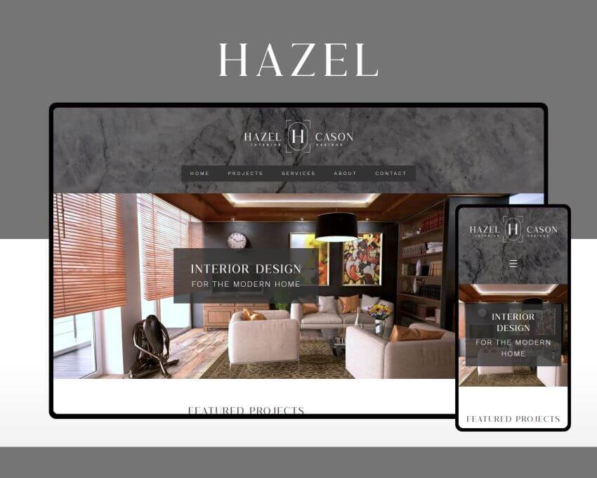 Hazel Wix Website Template Design For Interior Designers And Real